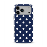 Classic Polka Dots, Old Money Blue - Tough Coque MagSafe pour iPhone