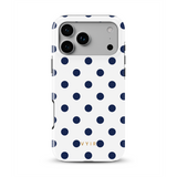 Classic Polka Dots, Sailor Blue - Tough Coque de téléphone