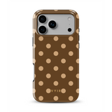 Classic Polka Dots, Elegant Brown - Tough Coque MagSafe pour iPhone