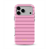 Horizontal Stripes, rose poudré - Tough Coque MagSafe pour iPhone