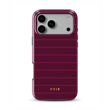 Horizontal Stripes, merlot - Tough Coque MagSafe pour iPhone