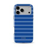 Horizontal Stripes, bleu Méditerranée - Tough Coque MagSafe pour iPhone