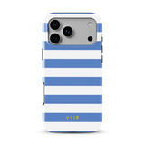 Horizontal Stripes, Bleu parisien - Tough Coque MagSafe pour iPhone