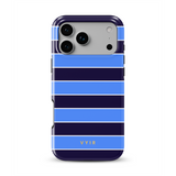 Horizontal Stripes, bleu Rivoli - Tough Coque MagSafe pour iPhone