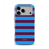 Horizontal Stripes, Bleu Track -  Tough Coque de téléphone