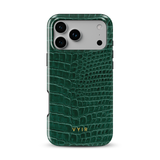 Croc Leather Print Jade - Tough Coque MagSafe pour iPhone
