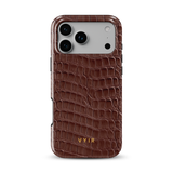 Croc Leather Print Mocha - Tough Coque MagSafe pour iPhone