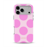 Large Polka Dots, Bubbly Pink - Tough Coque iPhone MagSafe