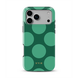 Large Polka Dots, Emerald Green - Tough Coque iPhone MagSafe