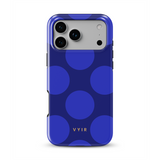 Large Polka Dots, Indigo Blue - Tough Coque iPhone MagSafe