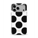 Large Polka Dots, Mono Black - Tough Coque MagSafe pour iPhone