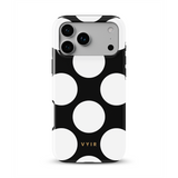 Large Polka Dots, Black Sparkle - Tough Coque iPhone MagSafe