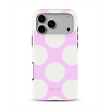 Large Polka Dots, Rose vanille - Tough Coque MagSafe iPhone