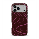 Swirl Lines, Bourgogne - Tough Coque MagSafe pour iPhone