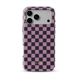Tiny Checker, Prune - Coque de téléphone Tough