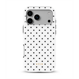 Tiny Polka Dots, Noir et blanc - Tough Coque MagSafe iPhone