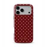 Tiny Polka Dots, Bourgogne - Tough Coque MagSafe pour iPhone