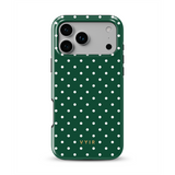 Tiny Polka Dots, Vert forêt - Tough Coque MagSafe pour iPhone