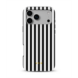 Vertical Stripes, Noir et blanc - Tough Coque MagSafe iPhone