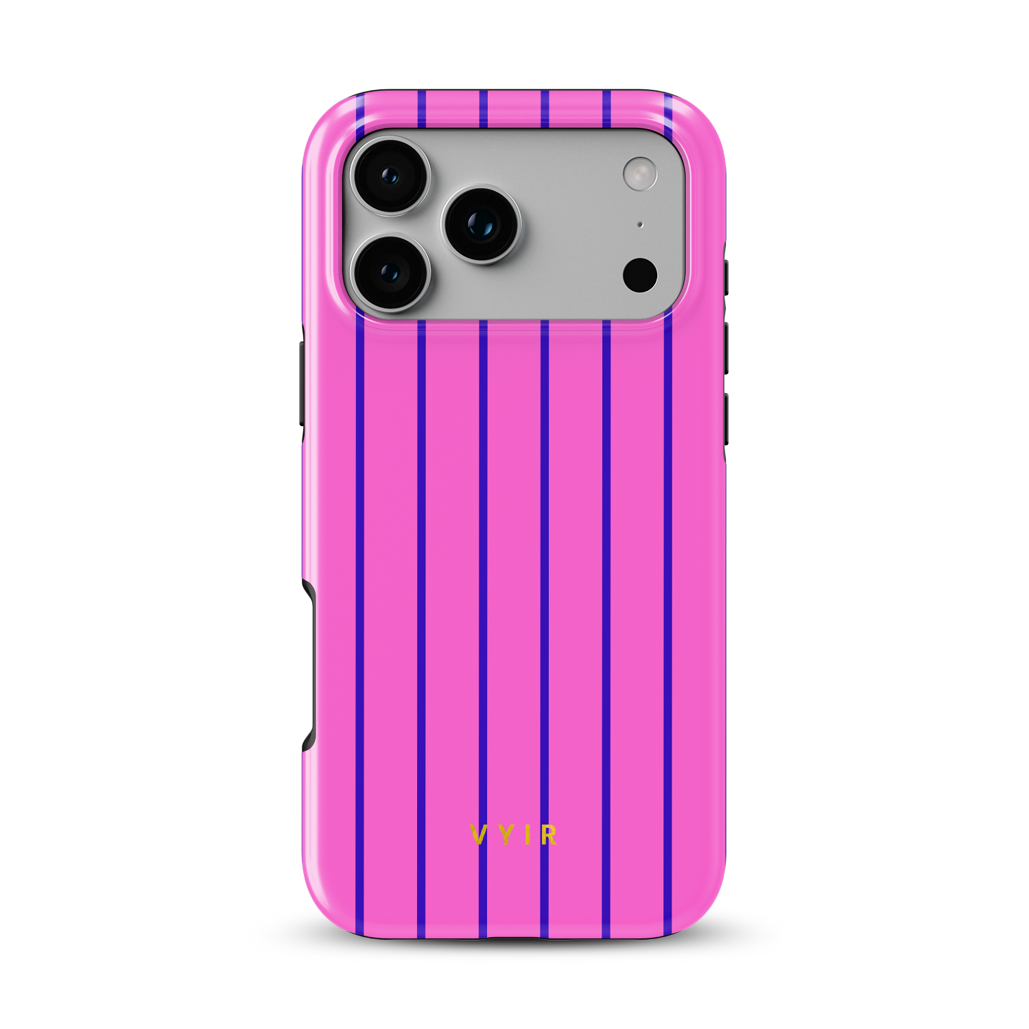 Vertical Stripes, Pink Curtains - Shockproof MagSafe iPhone Case - VYIR
