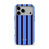 Vertical Stripes, Bleu Rivoli - Tough Coque MagSafe pour iPhone