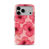Pink Hibiscus Glow - Tough Coque MagSafe pour iPhone