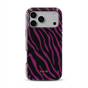 Zebra Luxe, Burgundy - Shockproof MagSafe iPhone Case - VYIR