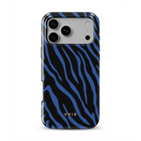 Zebra Luxe, Bleu indigo - Tough Coque de téléphone