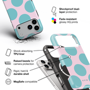 Big Polka Dots, Cotton Candy - Shockproof MagSafe iPhone Case - VYIR