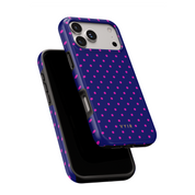 Tiny Polka Dots, Midnight Pink - Shockproof Phone Case - VYIR