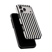 Vertical Stripes, Black and White - Shockproof MagSafe iPhone Case - VYIR