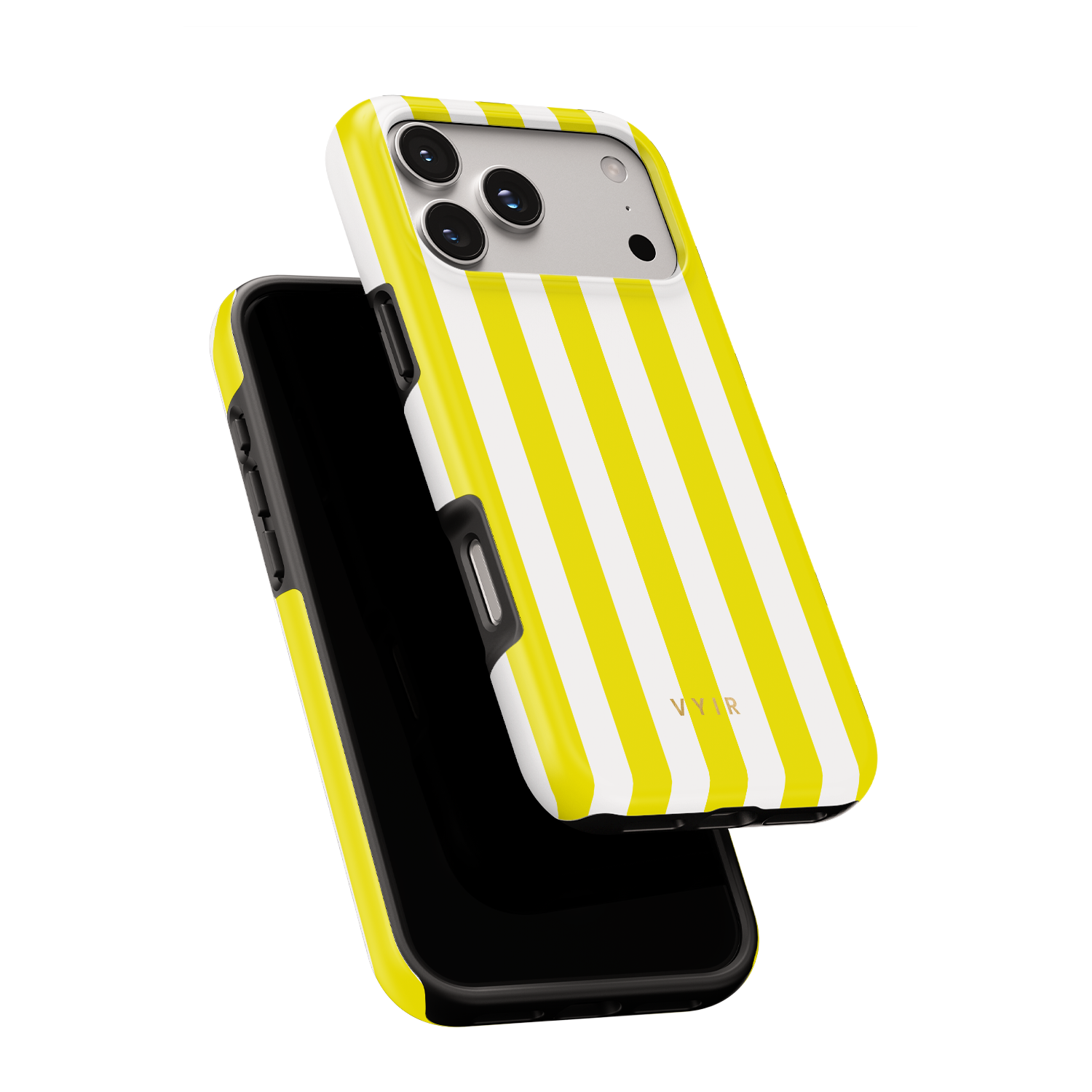 Vertical Stripes, Citrus - Shockproof MagSafe iPhone Case - VYIR