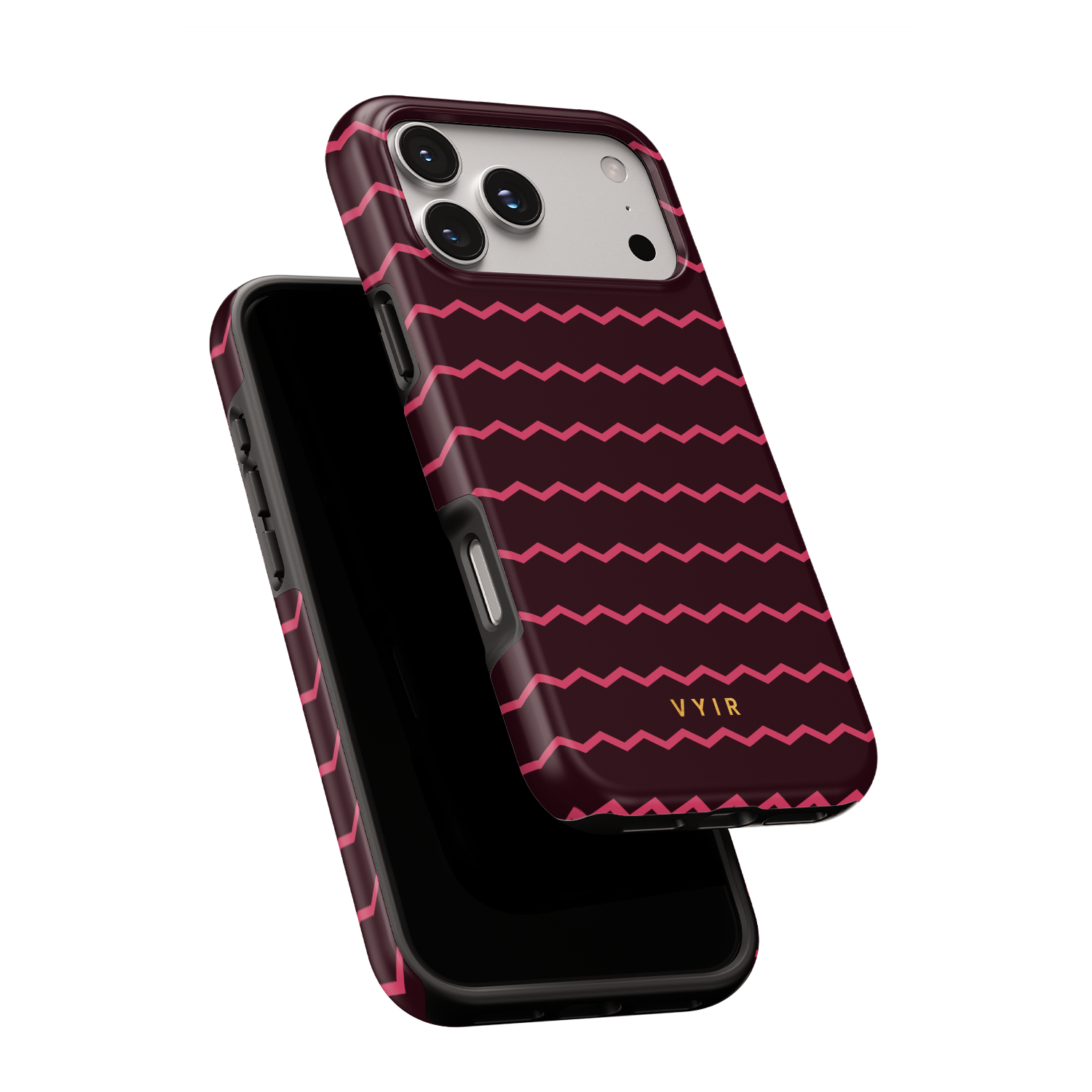 ZigZag, Raspberry - Shockproof Phone Case - VYIR