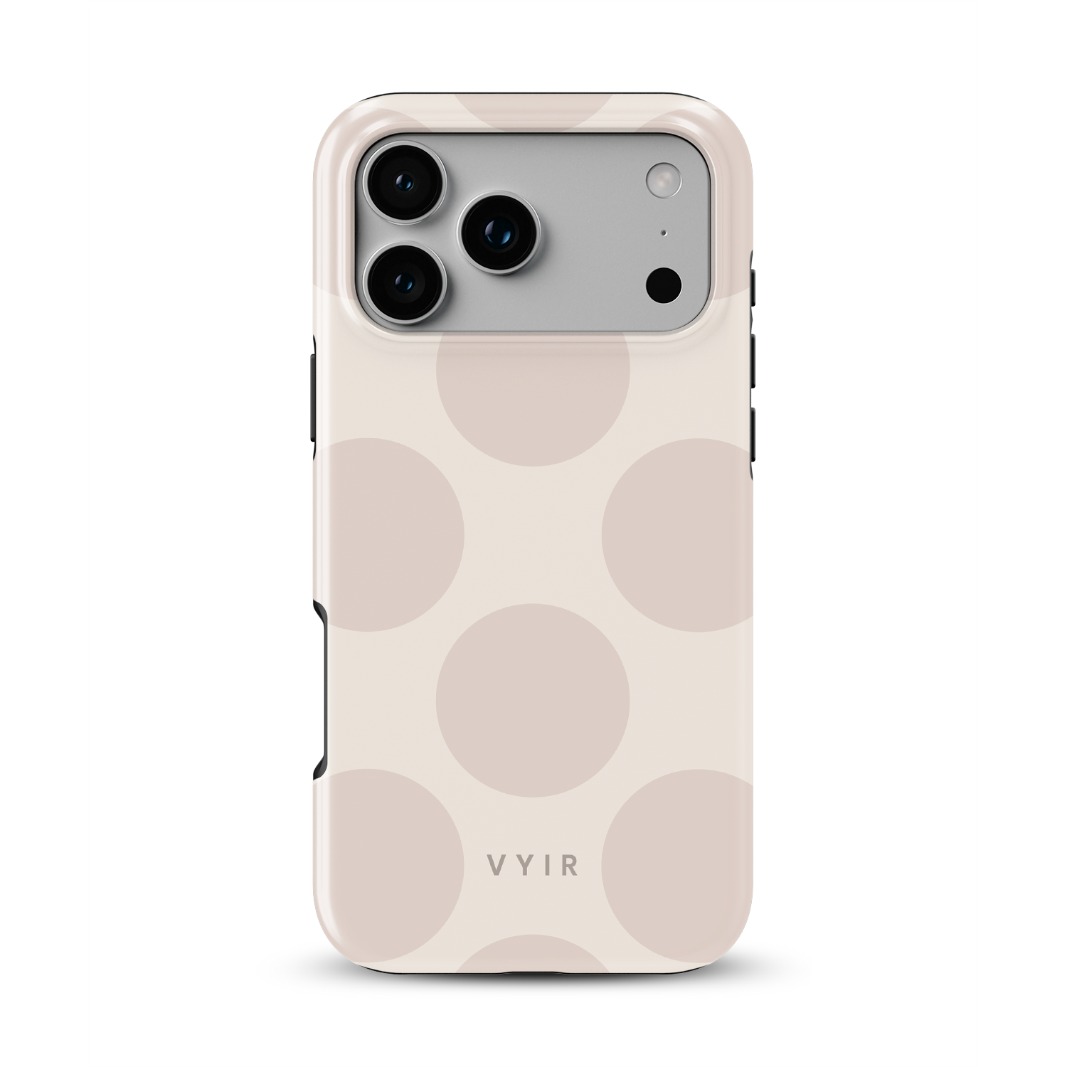 Big Polka Dots, Oatmilk - Shockproof MagSafe iPhone Case - VYIR