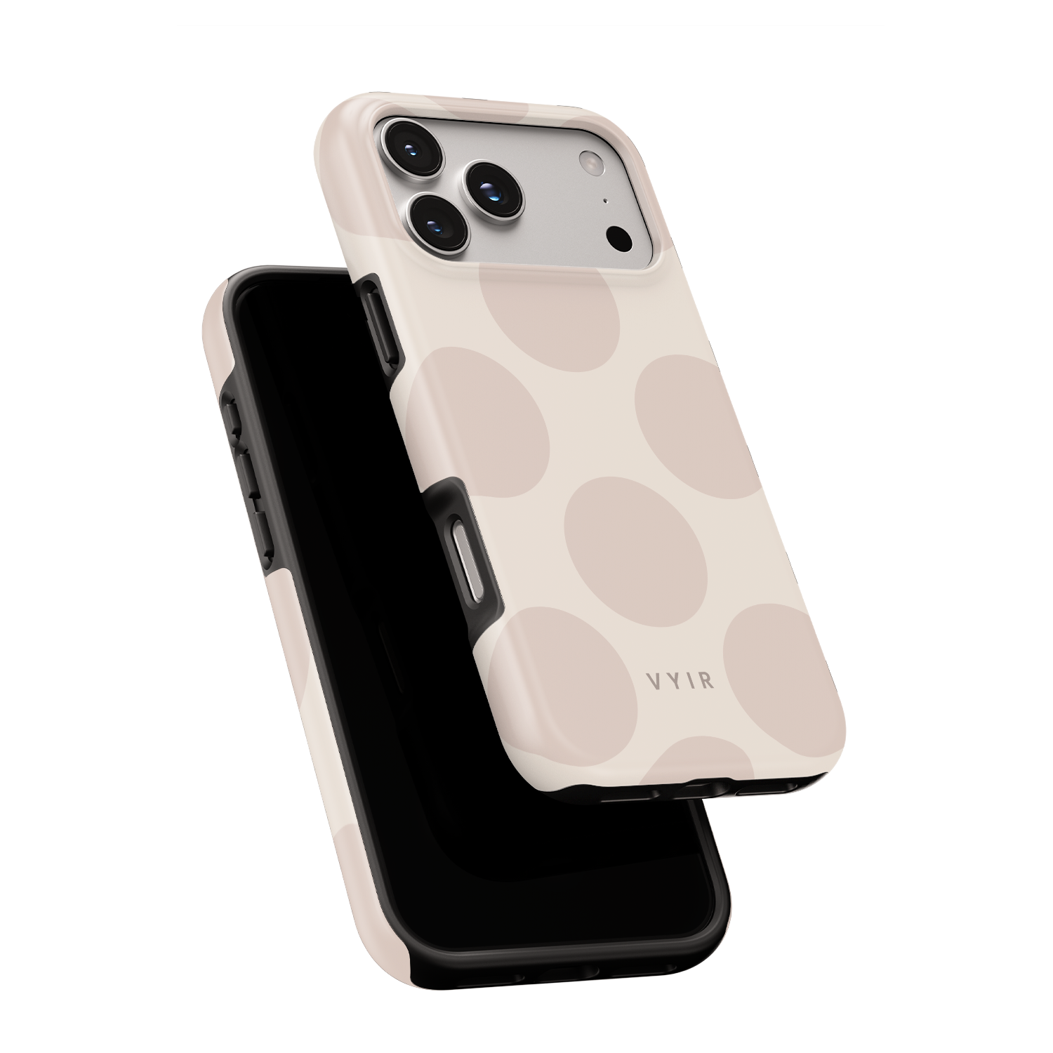 Big Polka Dots, Oatmilk - Shockproof MagSafe iPhone Case - VYIR