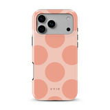 Big Polka Dots, Peach Pop - Tough Coque iPhone MagSafe
