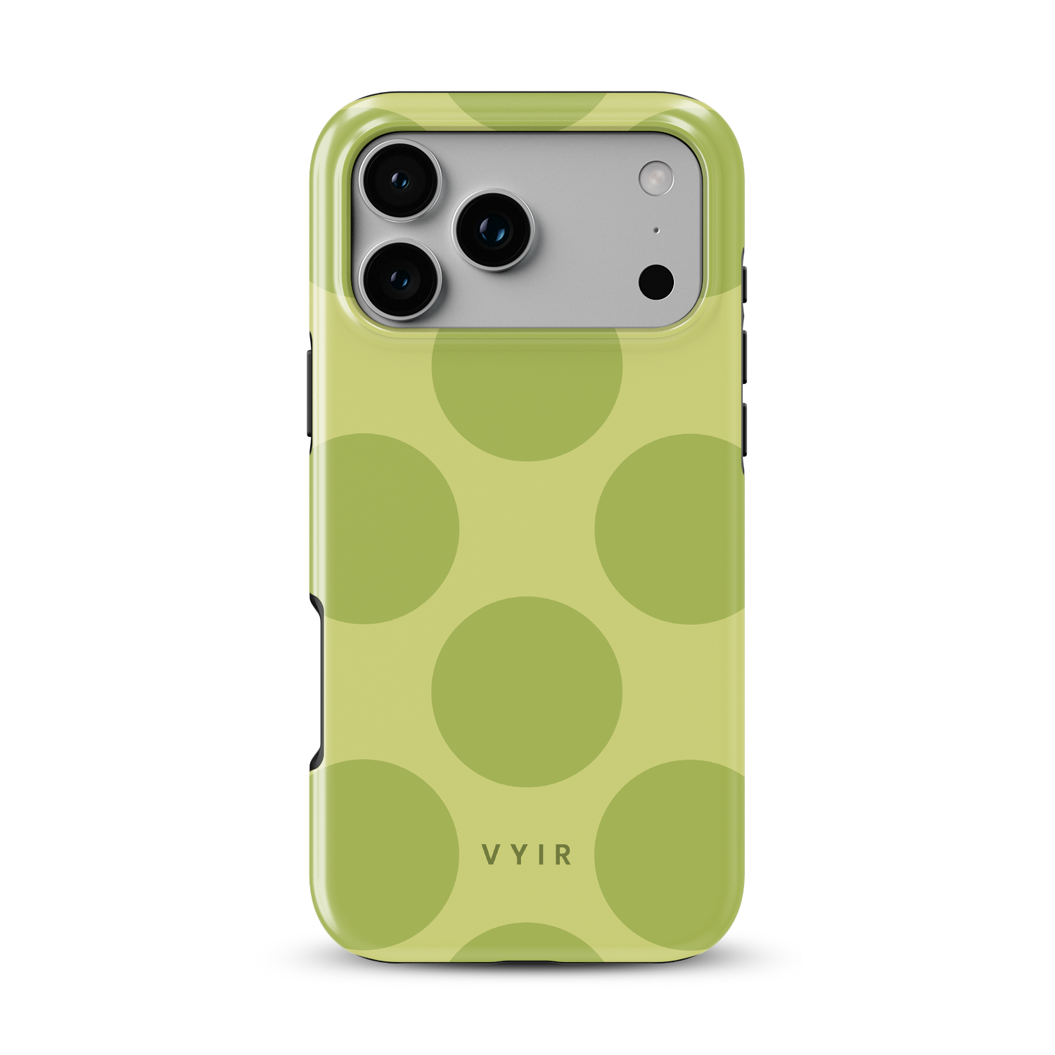 Big Polka Dots, Pistachio - Shockproof MagSafe iPhone Case - VYIR