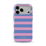 Horizontal Stripes, Rêve pervenche - Tough Coque MagSafe pour iPhone