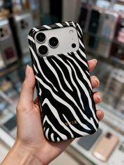 Zebra Luxe, Noir et blanc - Tough Coque de téléphone