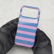 Horizontal Stripes, Rêve pervenche - Tough Coque de téléphone