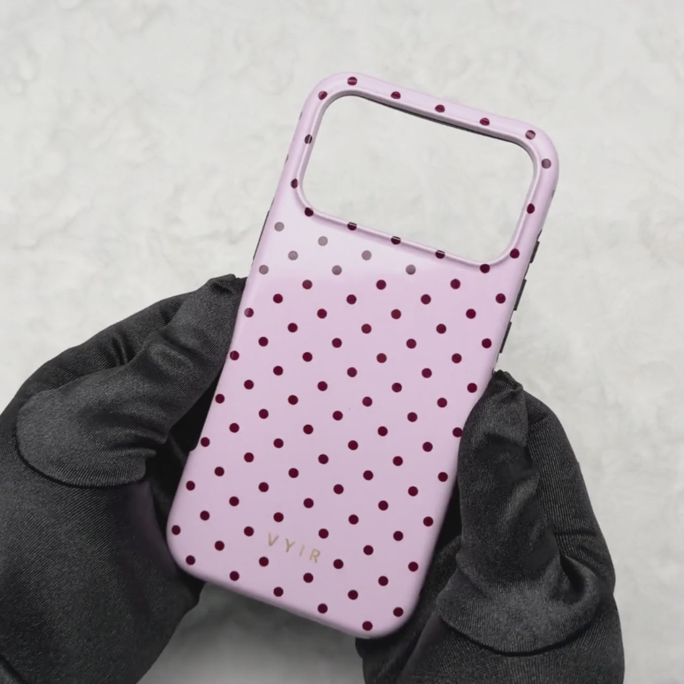 Tiny Polka Dots, Rose bonbon - Tough Coque de téléphone
