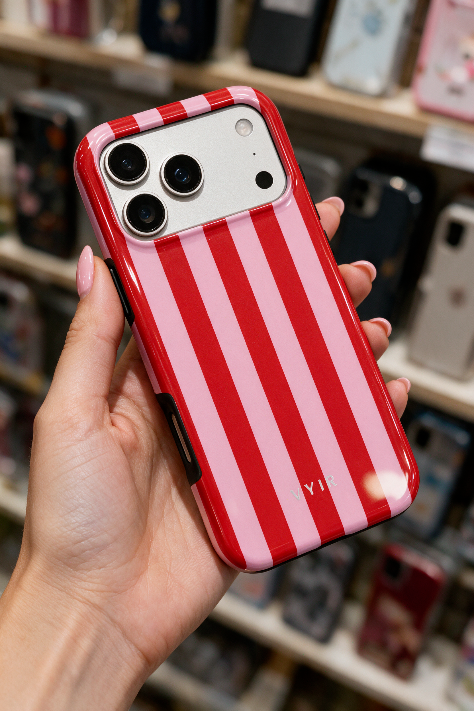 Vertical Stripes, Red Blush - Tough Coque de téléphone